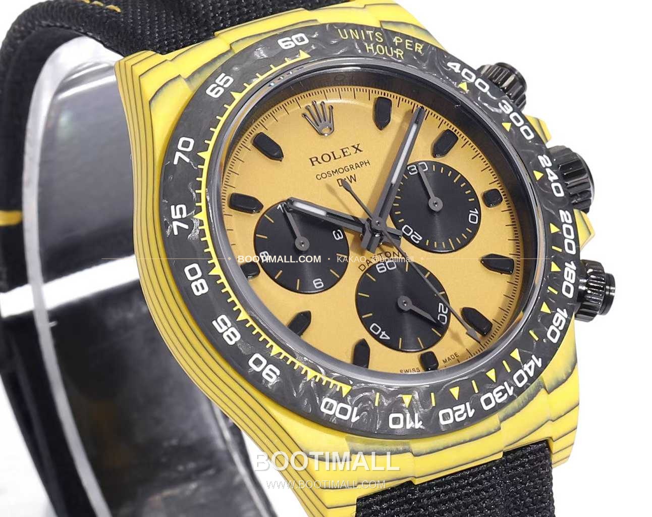 롤렉스 데이토나 카본파이버 스켈레톤 야광 크로노그래프 오토매틱 Rolex Daytona Carbon Fiber Skeleton Luminous Chronograph Automatic 40mm 9