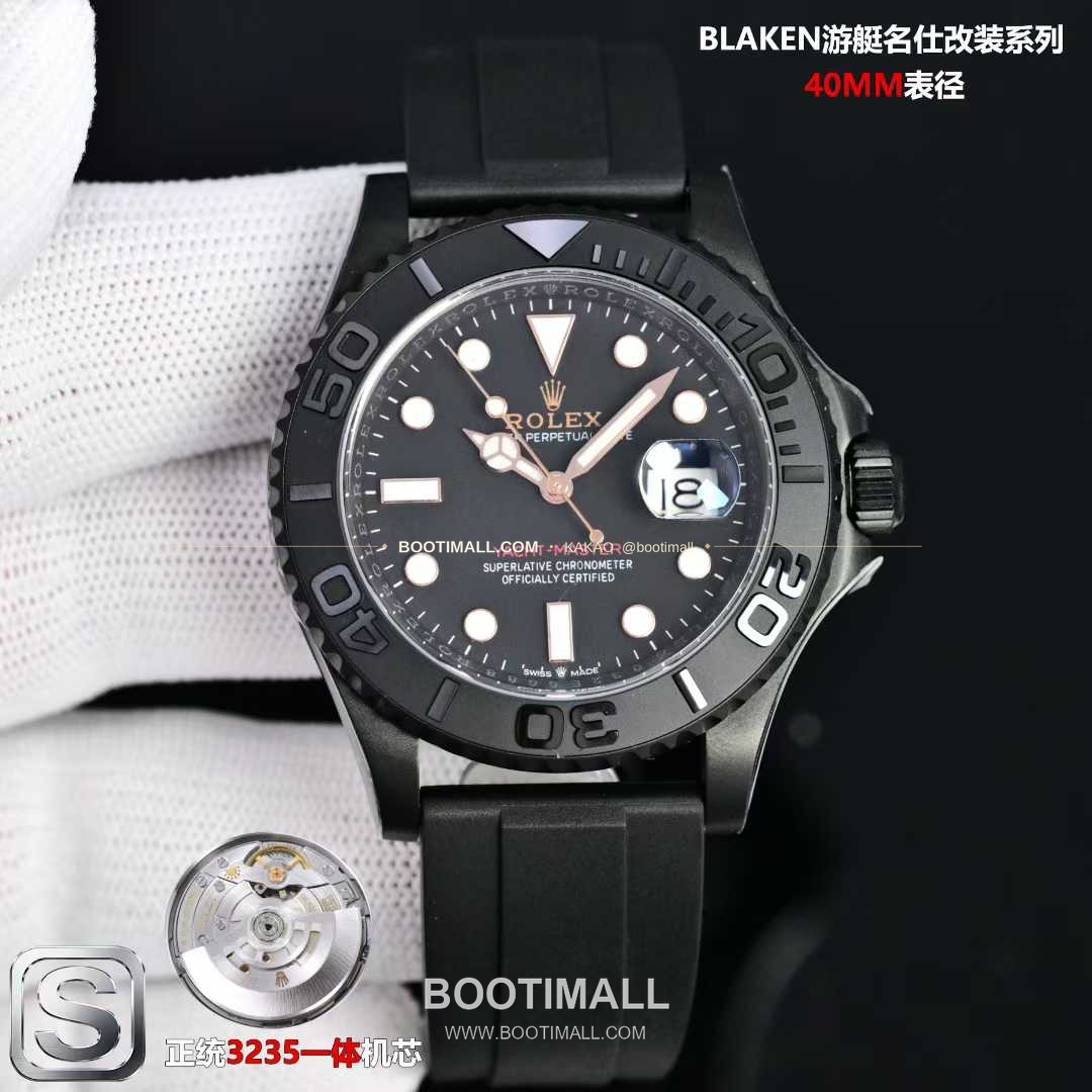 롤렉스 요트마스터 스틸 티타늄 블랙다이얼 러버밴드 다이버 오토매틱 Rolex Yacht-Master Steel Titanium Black Dial Rubber Strap Diver Automatic 40mm 1
