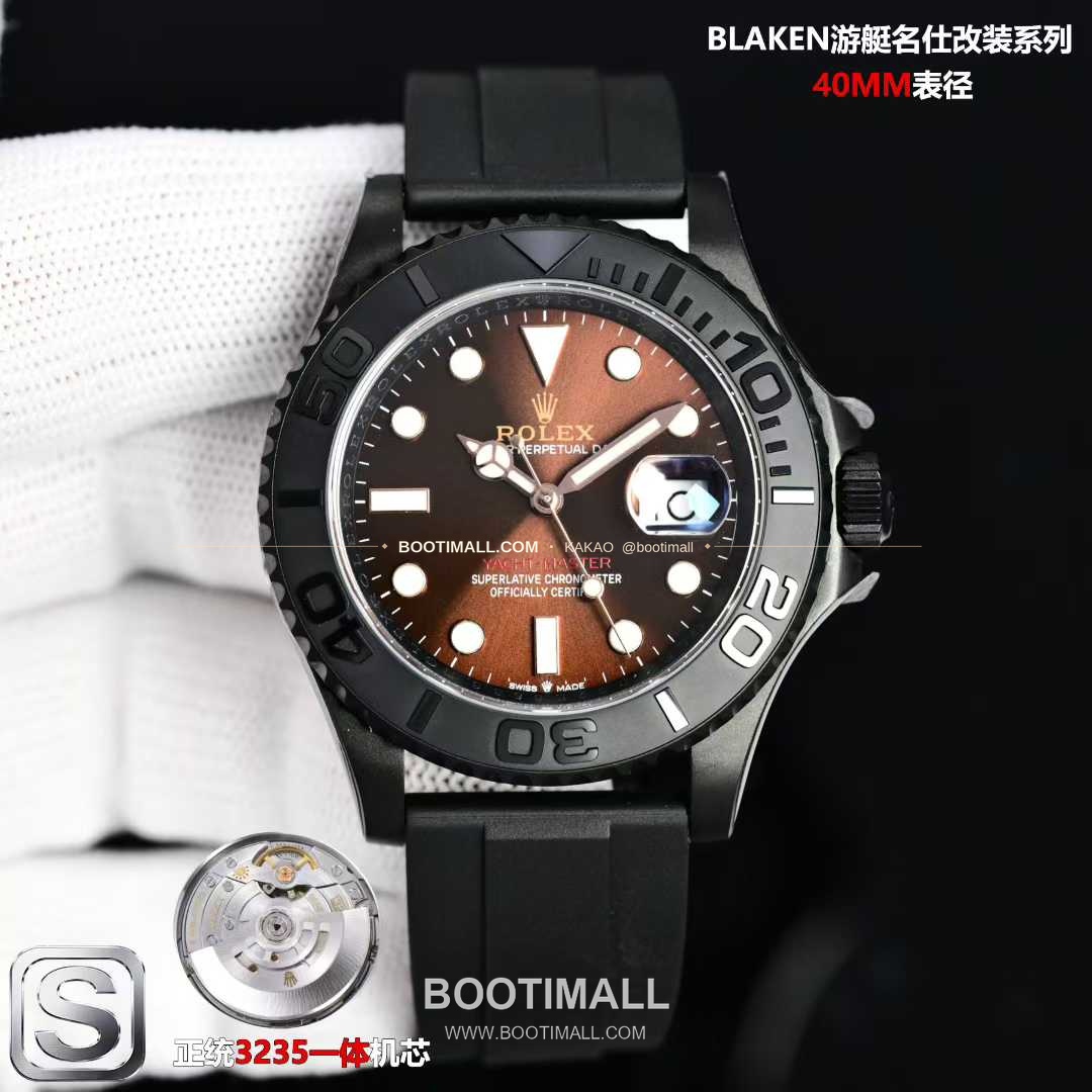 롤렉스 요트마스터 스틸 티타늄 블랙다이얼 러버밴드 다이버 오토매틱 Rolex Yacht-Master Steel Titanium Black Dial Rubber Strap Diver Automatic 40mm 1