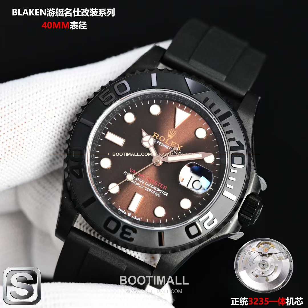 롤렉스 요트마스터 스틸 티타늄 블랙다이얼 러버밴드 다이버 오토매틱 Rolex Yacht-Master Steel Titanium Black Dial Rubber Strap Diver Automatic 40mm 3