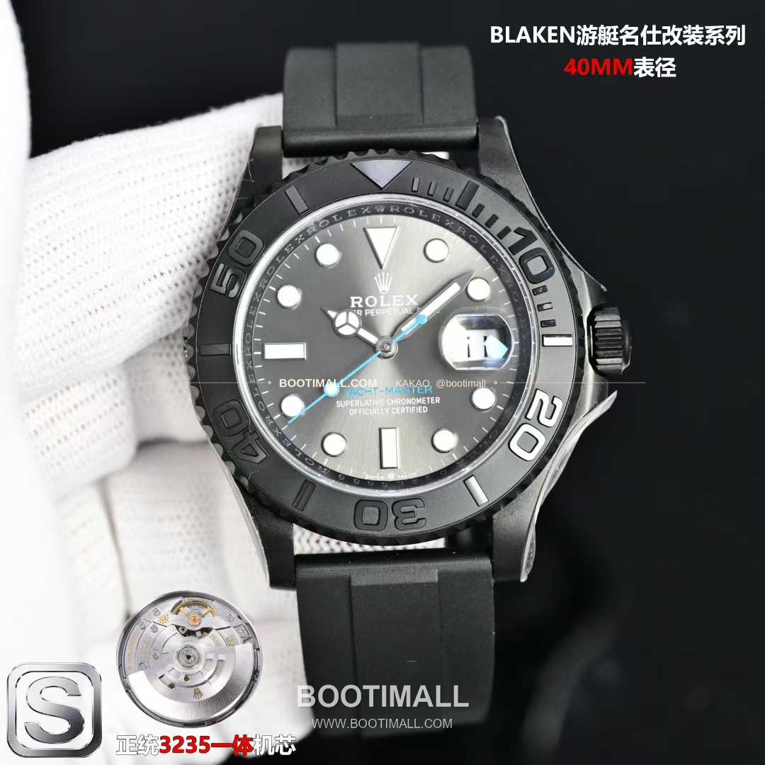 롤렉스 요트마스터 스틸 티타늄 블랙다이얼 러버밴드 다이버 오토매틱 Rolex Yacht-Master Steel Titanium Black Dial Rubber Strap Diver Automatic 40mm 1