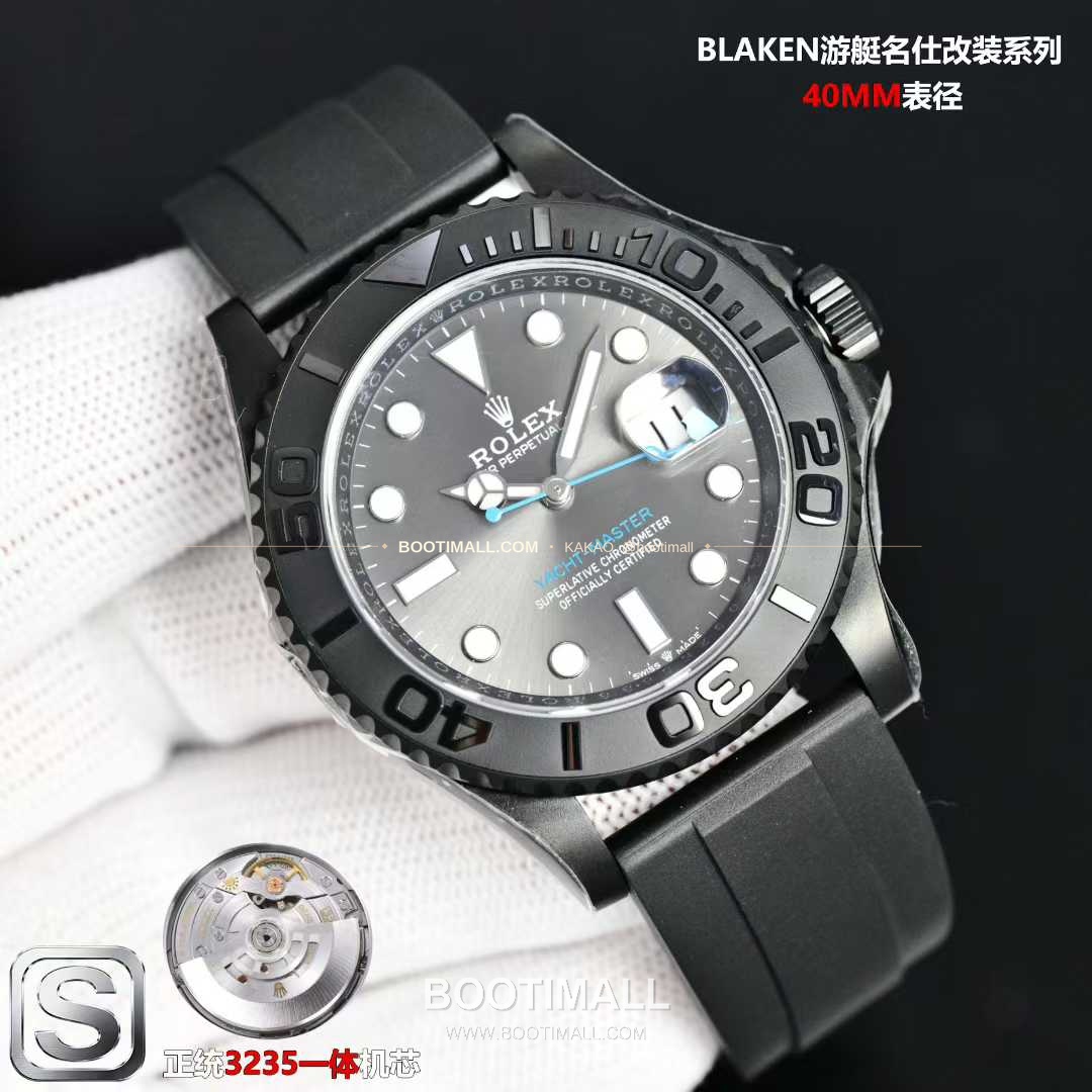 롤렉스 요트마스터 스틸 티타늄 블랙다이얼 러버밴드 다이버 오토매틱 Rolex Yacht-Master Steel Titanium Black Dial Rubber Strap Diver Automatic 40mm 2
