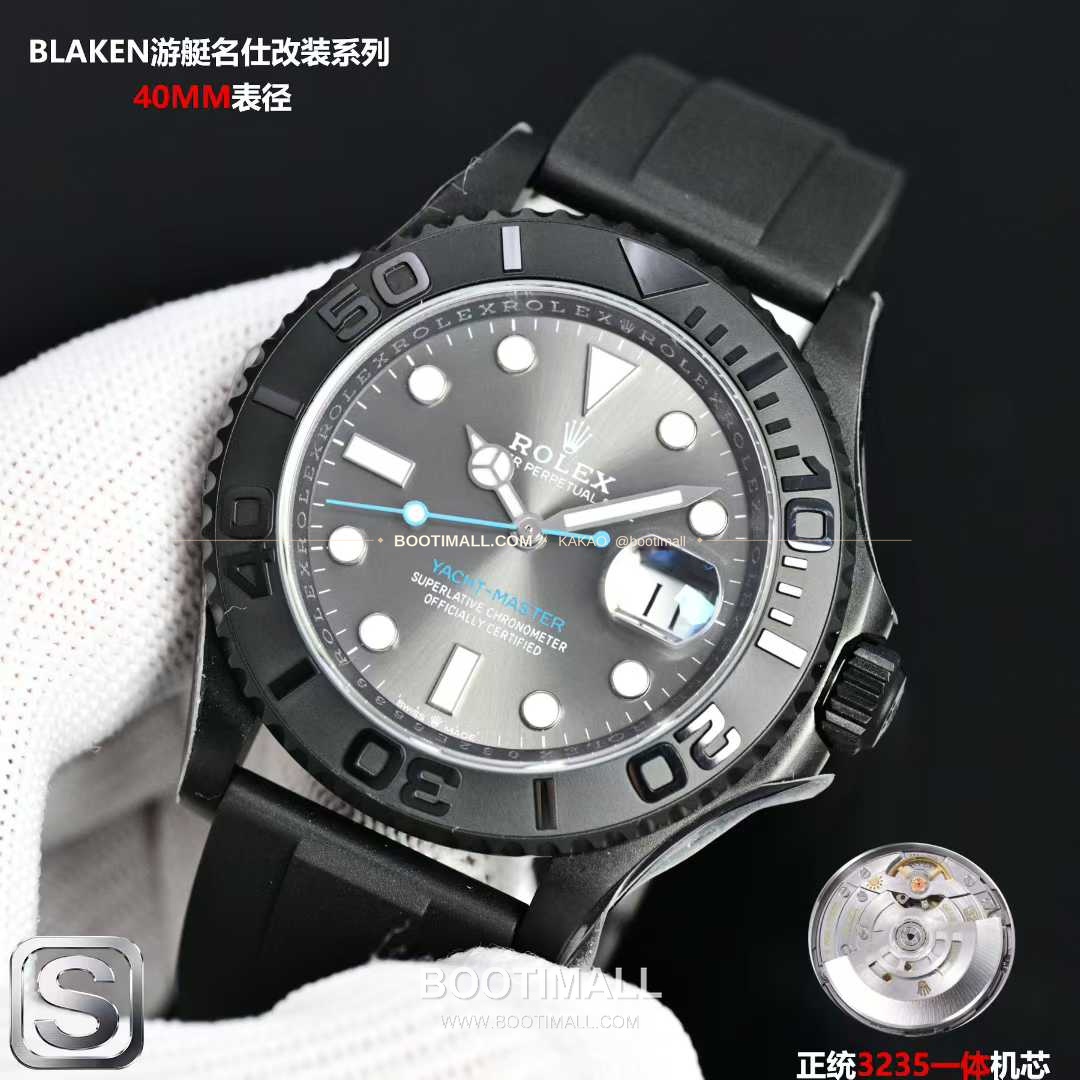 롤렉스 요트마스터 스틸 티타늄 블랙다이얼 러버밴드 다이버 오토매틱 Rolex Yacht-Master Steel Titanium Black Dial Rubber Strap Diver Automatic 40mm 3