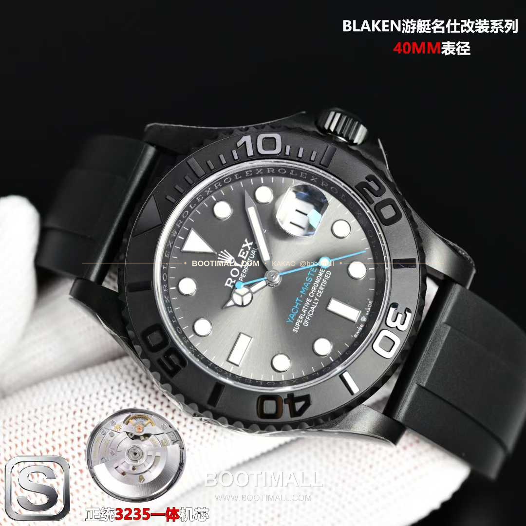 롤렉스 요트마스터 스틸 티타늄 블랙다이얼 러버밴드 다이버 오토매틱 Rolex Yacht-Master Steel Titanium Black Dial Rubber Strap Diver Automatic 40mm 5