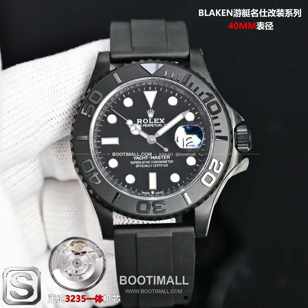 롤렉스 요트마스터 스틸 티타늄 블랙다이얼 러버밴드 다이버 오토매틱 Rolex Yacht-Master Steel Titanium Black Dial Rubber Strap Diver Automatic 40mm 1