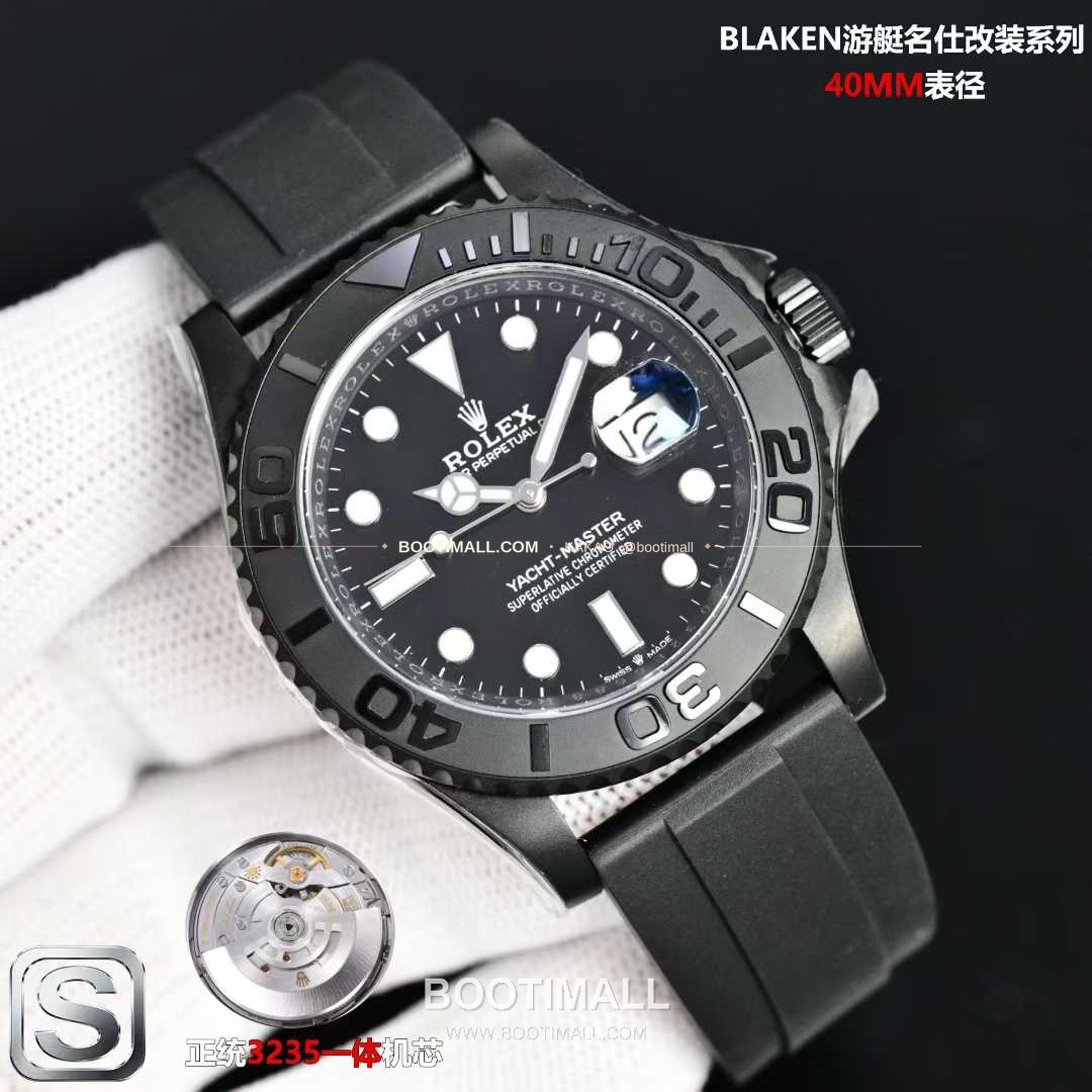 롤렉스 요트마스터 스틸 티타늄 블랙다이얼 러버밴드 다이버 오토매틱 Rolex Yacht-Master Steel Titanium Black Dial Rubber Strap Diver Automatic 40mm 2