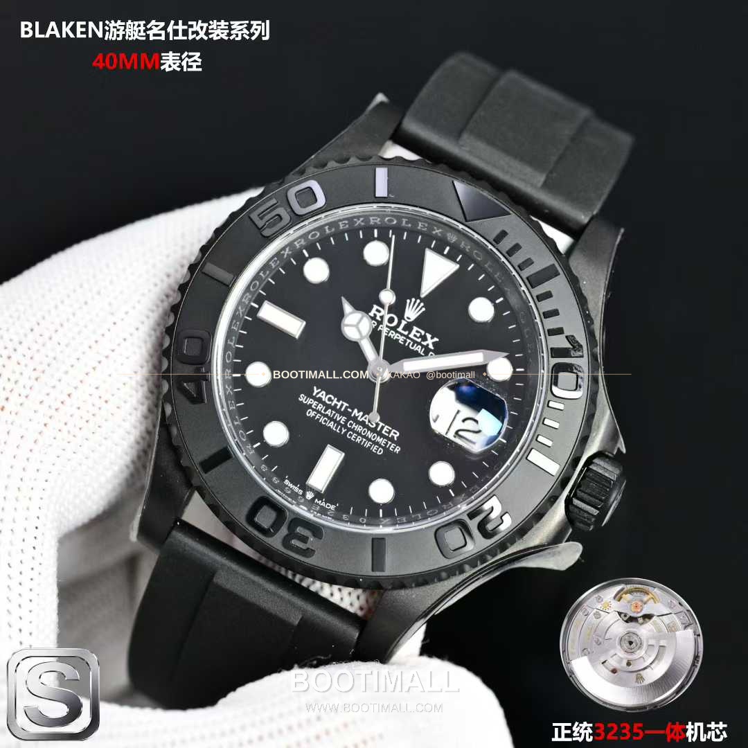 롤렉스 요트마스터 스틸 티타늄 블랙다이얼 러버밴드 다이버 오토매틱 Rolex Yacht-Master Steel Titanium Black Dial Rubber Strap Diver Automatic 40mm 3