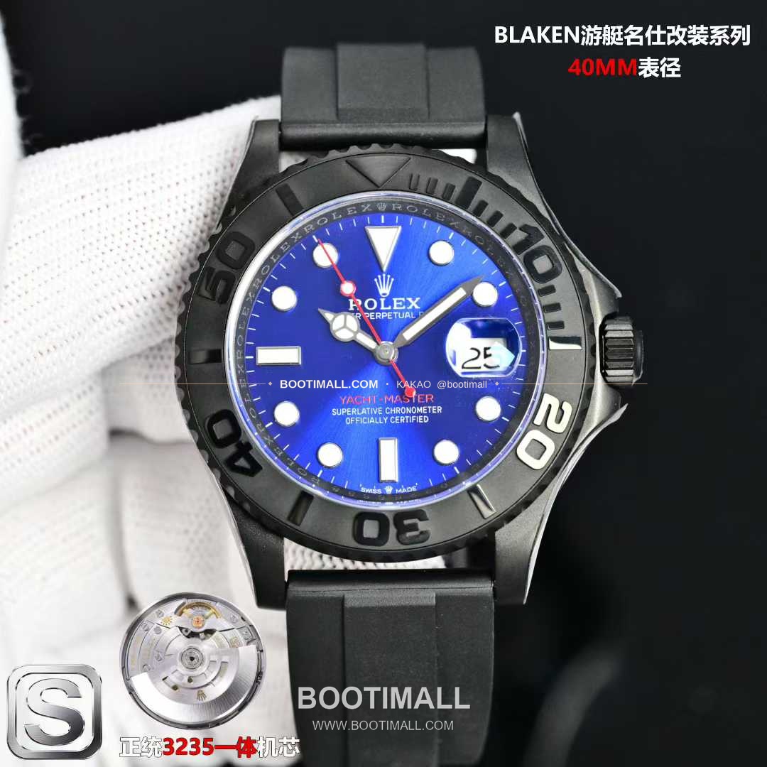 롤렉스 요트마스터 스틸 티타늄 블랙다이얼 러버밴드 다이버 오토매틱 Rolex Yacht-Master Steel Titanium Black Dial Rubber Strap Diver Automatic 40mm 1