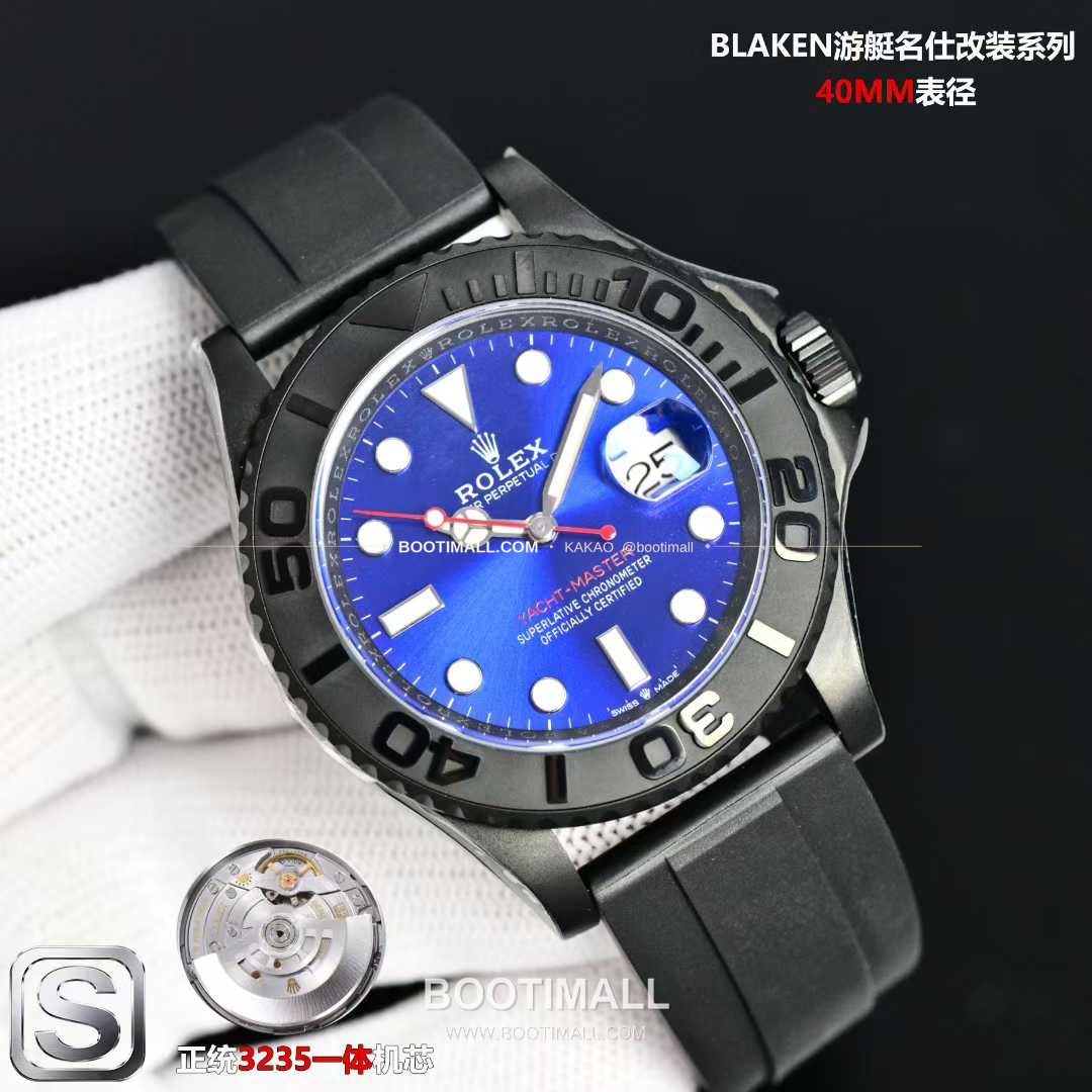 롤렉스 요트마스터 스틸 티타늄 블랙다이얼 러버밴드 다이버 오토매틱 Rolex Yacht-Master Steel Titanium Black Dial Rubber Strap Diver Automatic 40mm 2