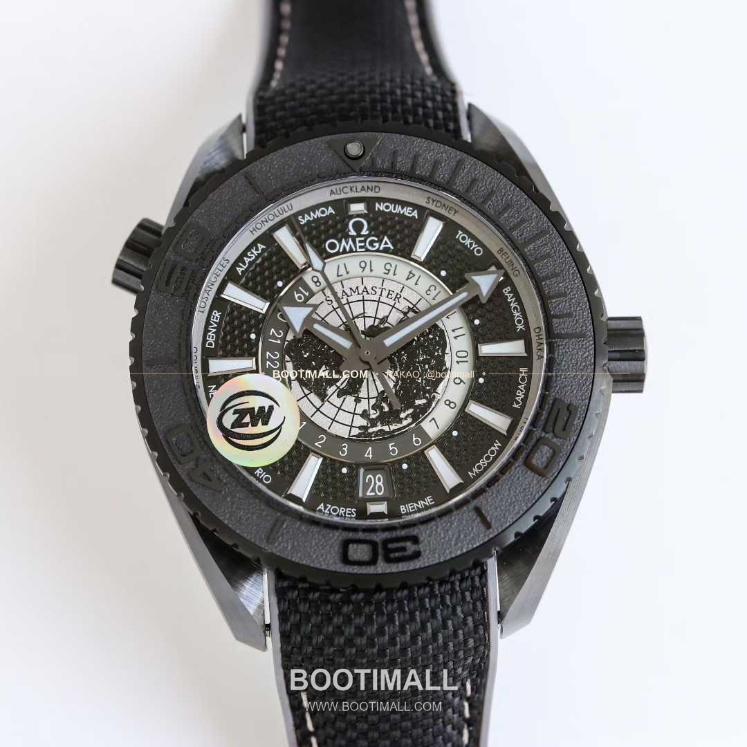 오메가 씨마스터 플래닛오션 세라믹 월드타이머 블랙다이얼 오토매틱 Omega Seamaster Planet Ocean Ceramic Worldtimer Black Dial Automatic 45.5mm 1