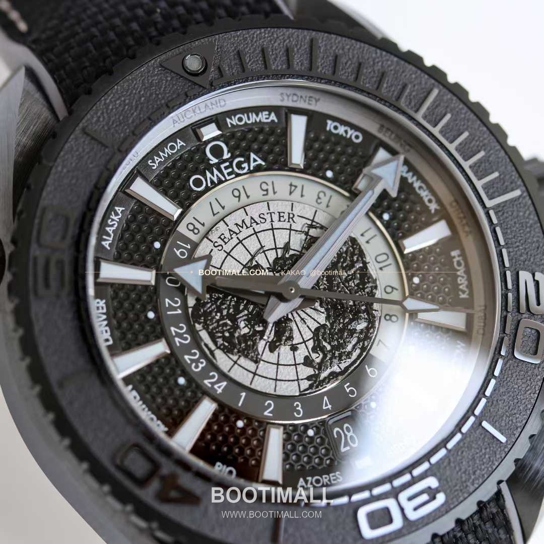 오메가 씨마스터 플래닛오션 세라믹 월드타이머 블랙다이얼 오토매틱 Omega Seamaster Planet Ocean Ceramic Worldtimer Black Dial Automatic 45.5mm 4