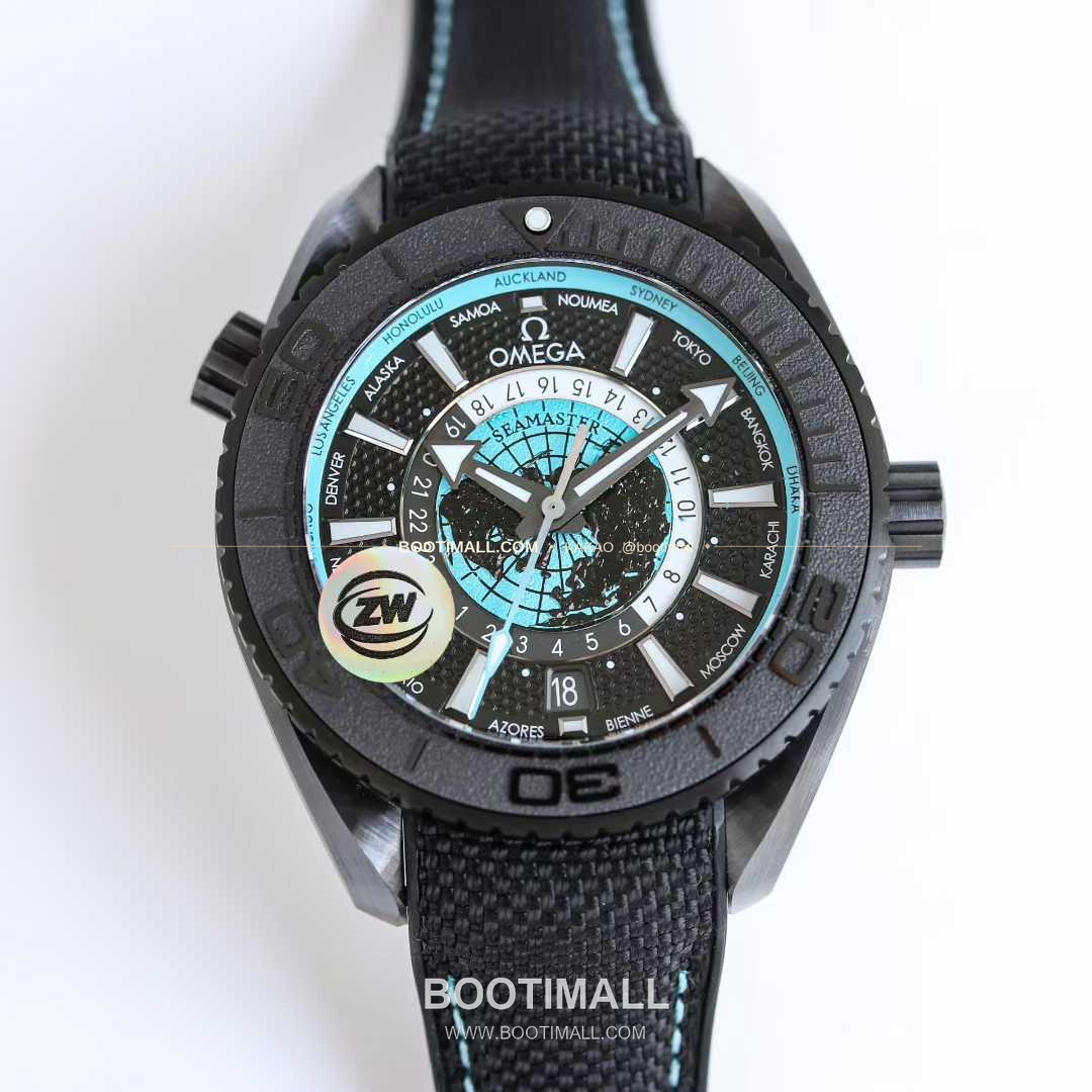 오메가 씨마스터 플래닛오션 세라믹 월드타이머 블랙다이얼 오토매틱 Omega Seamaster Planet Ocean Ceramic Worldtimer Black Dial Automatic 45.5mm 1