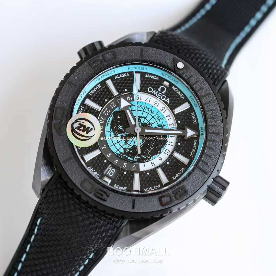 오메가 씨마스터 플래닛오션 세라믹 월드타이머 블랙다이얼 오토매틱 Omega Seamaster Planet Ocean Ceramic Worldtimer Black Dial Automatic 45.5mm 3