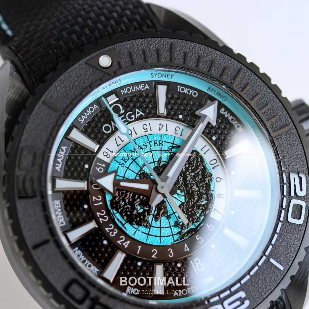 오메가 씨마스터 플래닛오션 세라믹 월드타이머 블랙다이얼 오토매틱 Omega Seamaster Planet Ocean Ceramic Worldtimer Black Dial Automatic 45.5mm 4