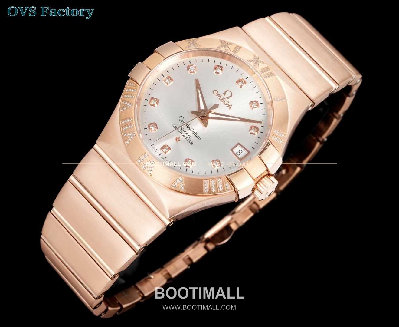 오메가 컨스텔레이션 스틸 골드톤 다이아몬드 로만베젤 데이트 오토매틱 Omega Constellation Steel Gold Tone Diamond Roman Bezel Date Automatic 123.25.38.21.58.002 38mm 2