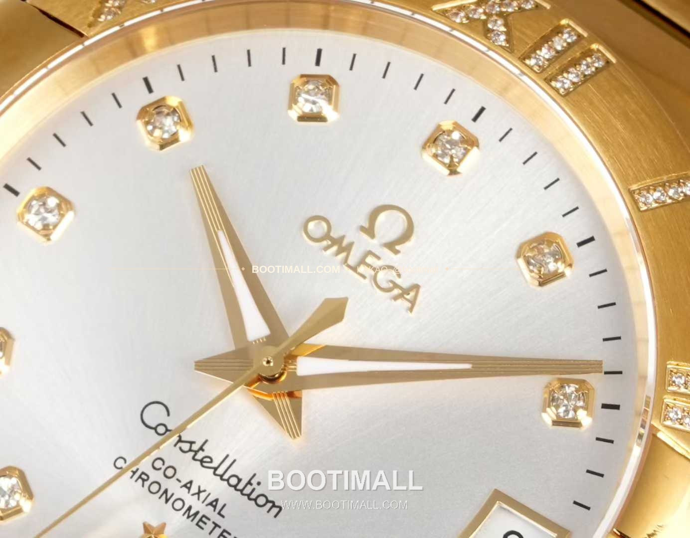 오메가 컨스텔레이션 스틸 골드톤 다이아몬드 로만베젤 데이트 오토매틱 Omega Constellation Steel Gold Tone Diamond Roman Bezel Date Automatic 123.25.38.21.58.002 38mm 5