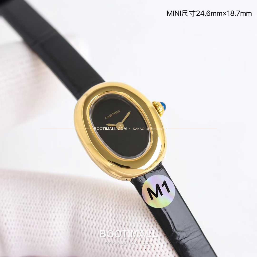 까르띠에 베누아 미니 스틸 화이트다이얼 로만인덱스 블루핸즈 쿼츠 Cartier Mini Baignoire Steel White Dial Roman Index Blue Hands Quartz 24.6mm 3