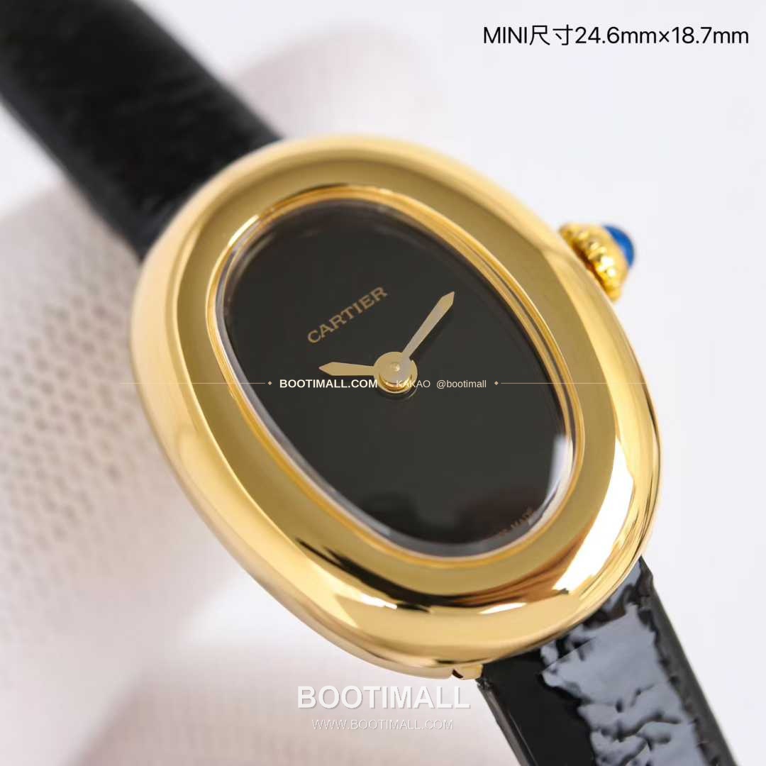 까르띠에 베누아 미니 스틸 화이트다이얼 로만인덱스 블루핸즈 쿼츠 Cartier Mini Baignoire Steel White Dial Roman Index Blue Hands Quartz 24.6mm 5