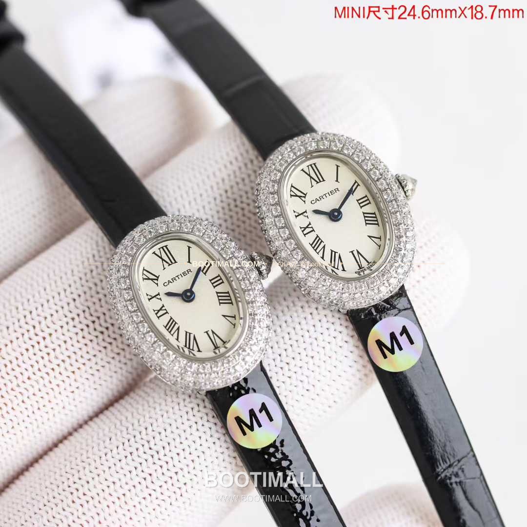 까르띠에 탱 루이 미니 골드톤 화이트다이얼 로만인덱스 블루핸즈 쿼츠 Cartier Tank Louis Mini Gold Tone White Dial Roman Index Blue Hands Quartz 24mm 3