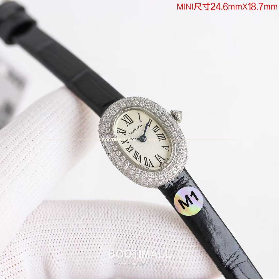 까르띠에 탱 루이 미니 골드톤 화이트다이얼 로만인덱스 블루핸즈 쿼츠 Cartier Tank Louis Mini Gold Tone White Dial Roman Index Blue Hands Quartz 24mm 4