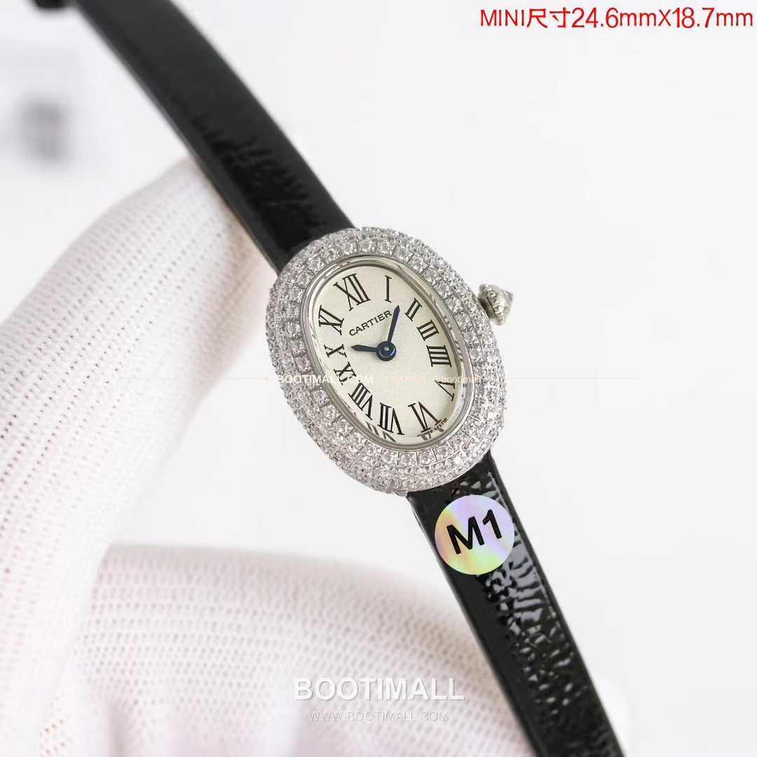 까르띠에 탱 루이 미니 골드톤 화이트다이얼 로만인덱스 블루핸즈 쿼츠 Cartier Tank Louis Mini Gold Tone White Dial Roman Index Blue Hands Quartz 24mm 5