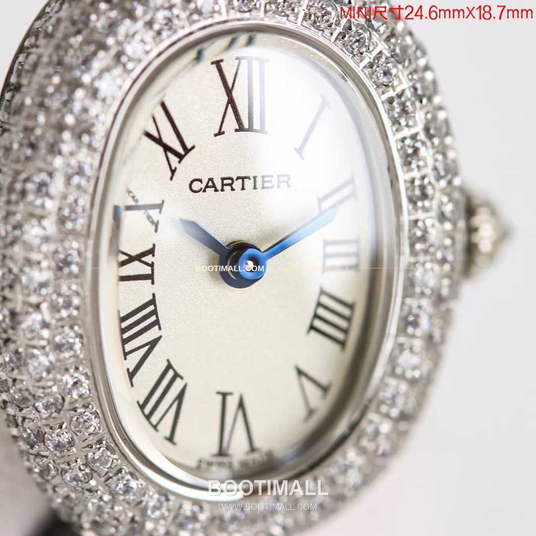 까르띠에 탱 루이 미니 골드톤 화이트다이얼 로만인덱스 블루핸즈 쿼츠 Cartier Tank Louis Mini Gold Tone White Dial Roman Index Blue Hands Quartz 24mm 6