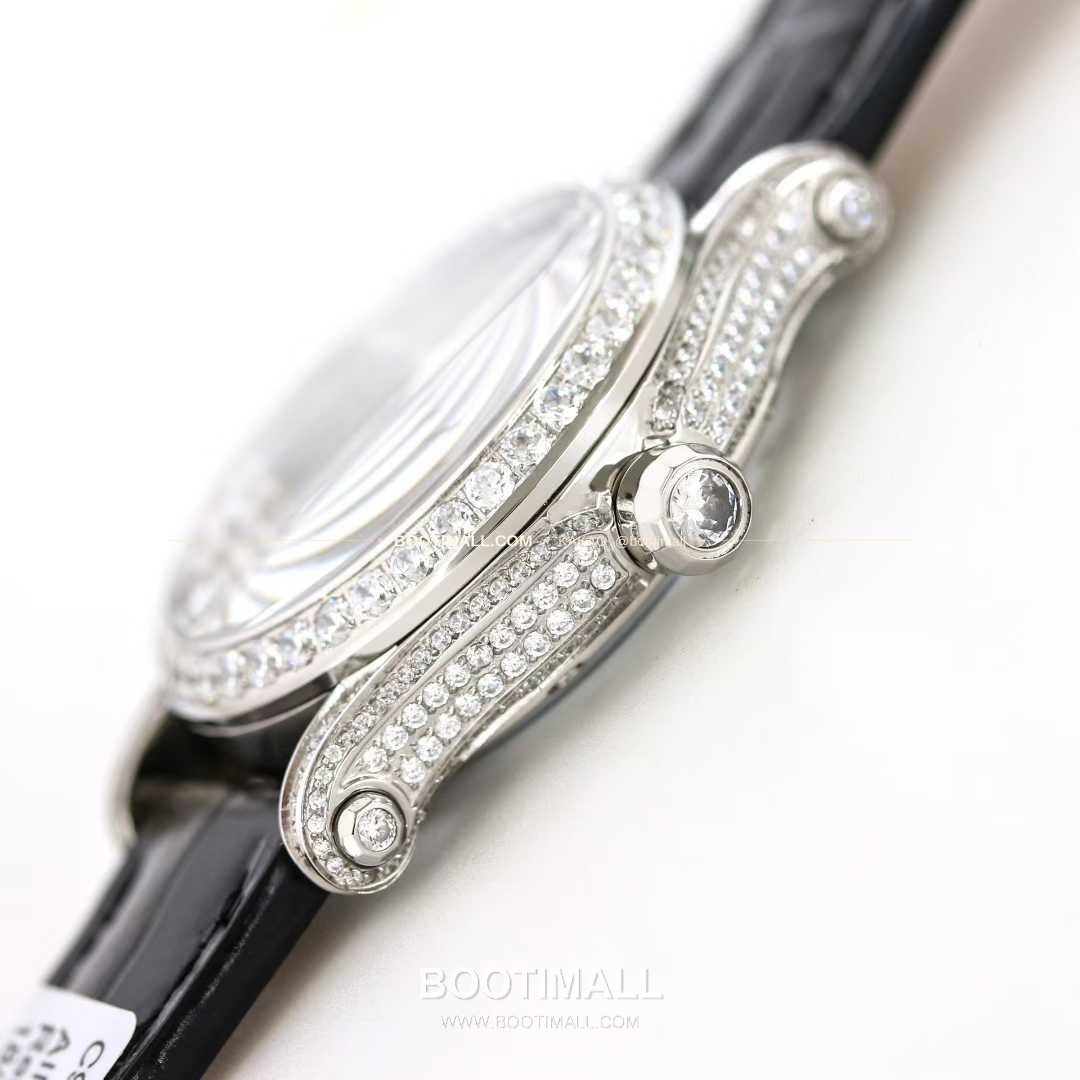 쇼파드 해피스포트 스틸 풀다이아 자개다이얼 플로팅젬 오토매틱 Chopard Happy Sport Steel Full Diamond Mother of Pearl Floating Gems Automatic 36mm 7