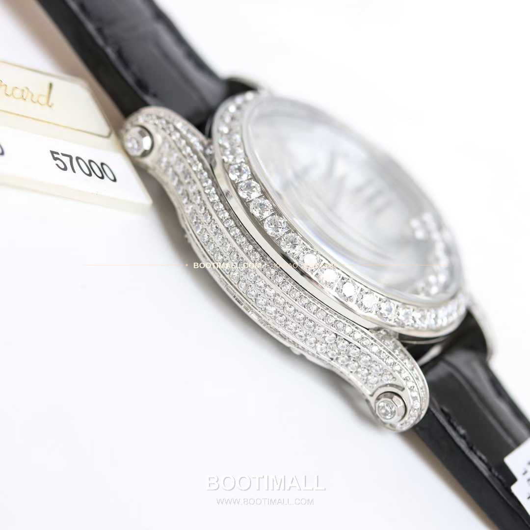 쇼파드 해피스포트 스틸 풀다이아 자개다이얼 플로팅젬 오토매틱 Chopard Happy Sport Steel Full Diamond Mother of Pearl Floating Gems Automatic 36mm 8
