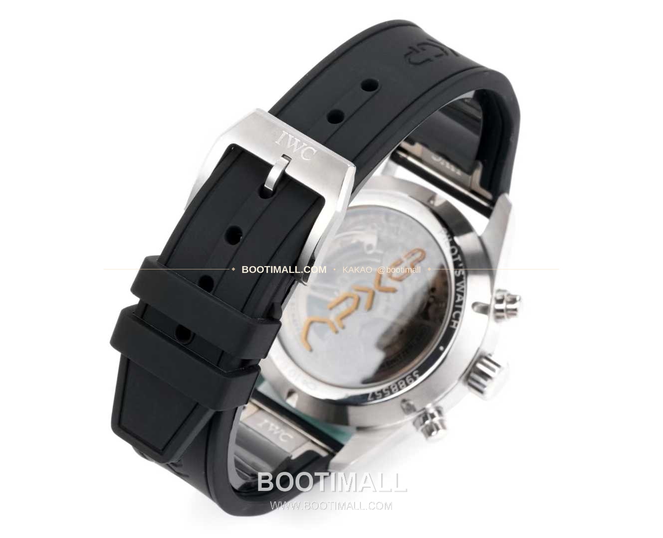 아이더블유씨 파일럿 크로노그래프 블랙골드 다이얼 러버밴드 오토매틱 IWC Pilot Chronograph Black Gold Dial Rubber Strap Automatic IW388116 41mm 9