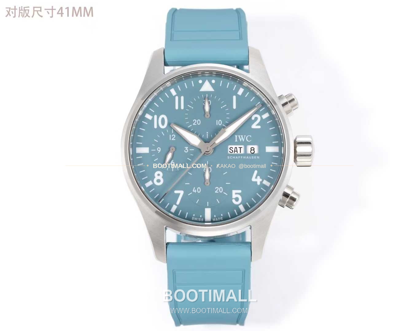 아이더블유씨 파일럿 크로노그래프 블랙골드 다이얼 러버밴드 오토매틱 IWC Pilot Chronograph Black Gold Dial Rubber Strap Automatic IW388116 41mm 3