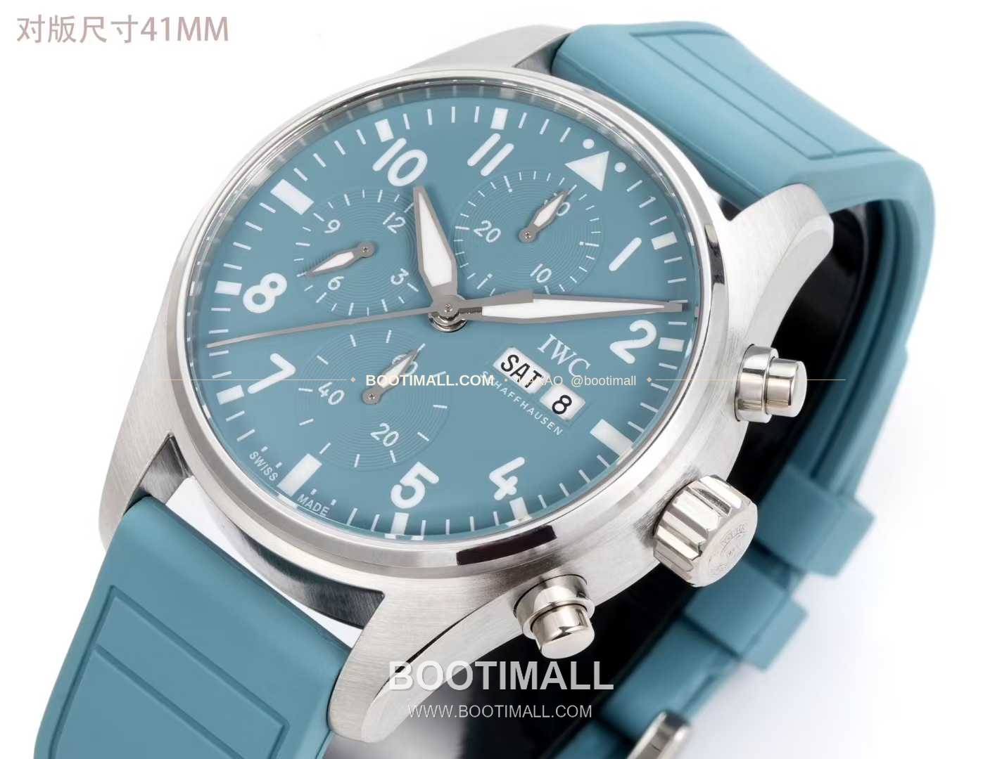 아이더블유씨 파일럿 크로노그래프 블랙골드 다이얼 러버밴드 오토매틱 IWC Pilot Chronograph Black Gold Dial Rubber Strap Automatic IW388116 41mm 5