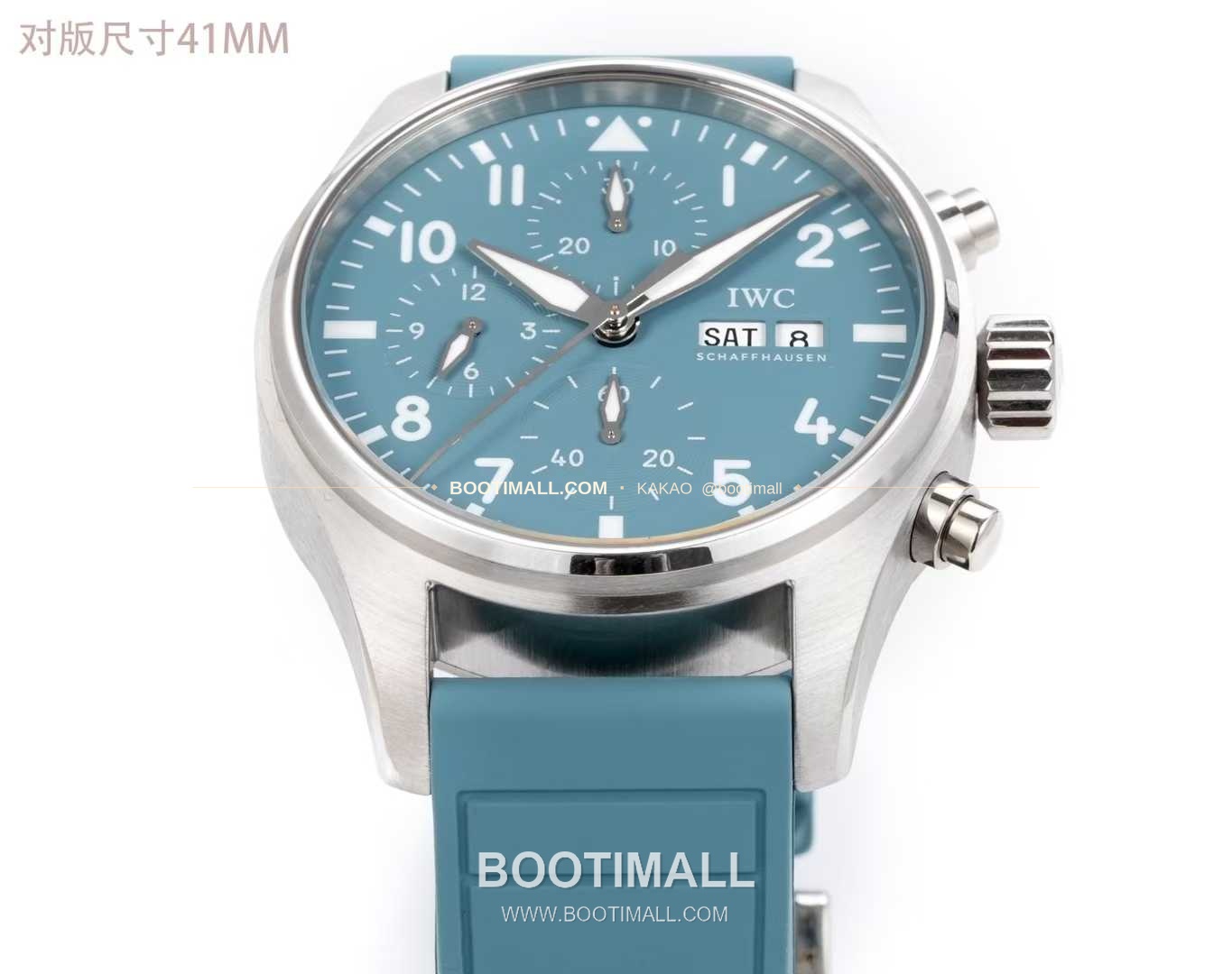 아이더블유씨 파일럿 크로노그래프 블랙골드 다이얼 러버밴드 오토매틱 IWC Pilot Chronograph Black Gold Dial Rubber Strap Automatic IW388116 41mm 7