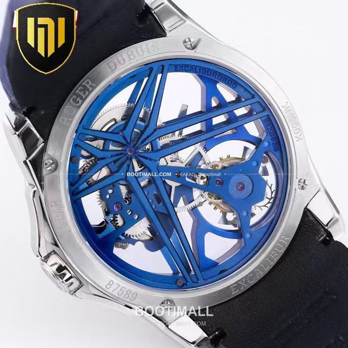 로저드뷔 엑스칼리버 플라잉 투르비용 스켈레톤 블루다이얼 오토매틱 Roger Dubuis Excalibur Flying Tourbillon Skeleton Blue Dial Automatic 42mm 6
