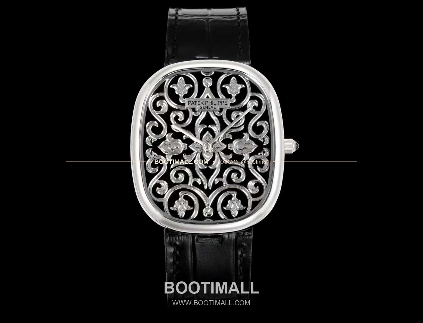 파텍필립 골든 엘립스 화이트골드 블랙에나멜 다이얼 슬림 오토매틱 Patek Philippe Golden Ellipse White Gold Black Enamel Dial Slim Automatic 5738/51G-001 2