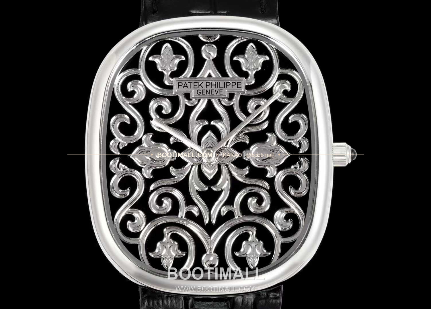 파텍필립 골든 엘립스 화이트골드 블랙에나멜 다이얼 슬림 오토매틱 Patek Philippe Golden Ellipse White Gold Black Enamel Dial Slim Automatic 5738/51G-001 3