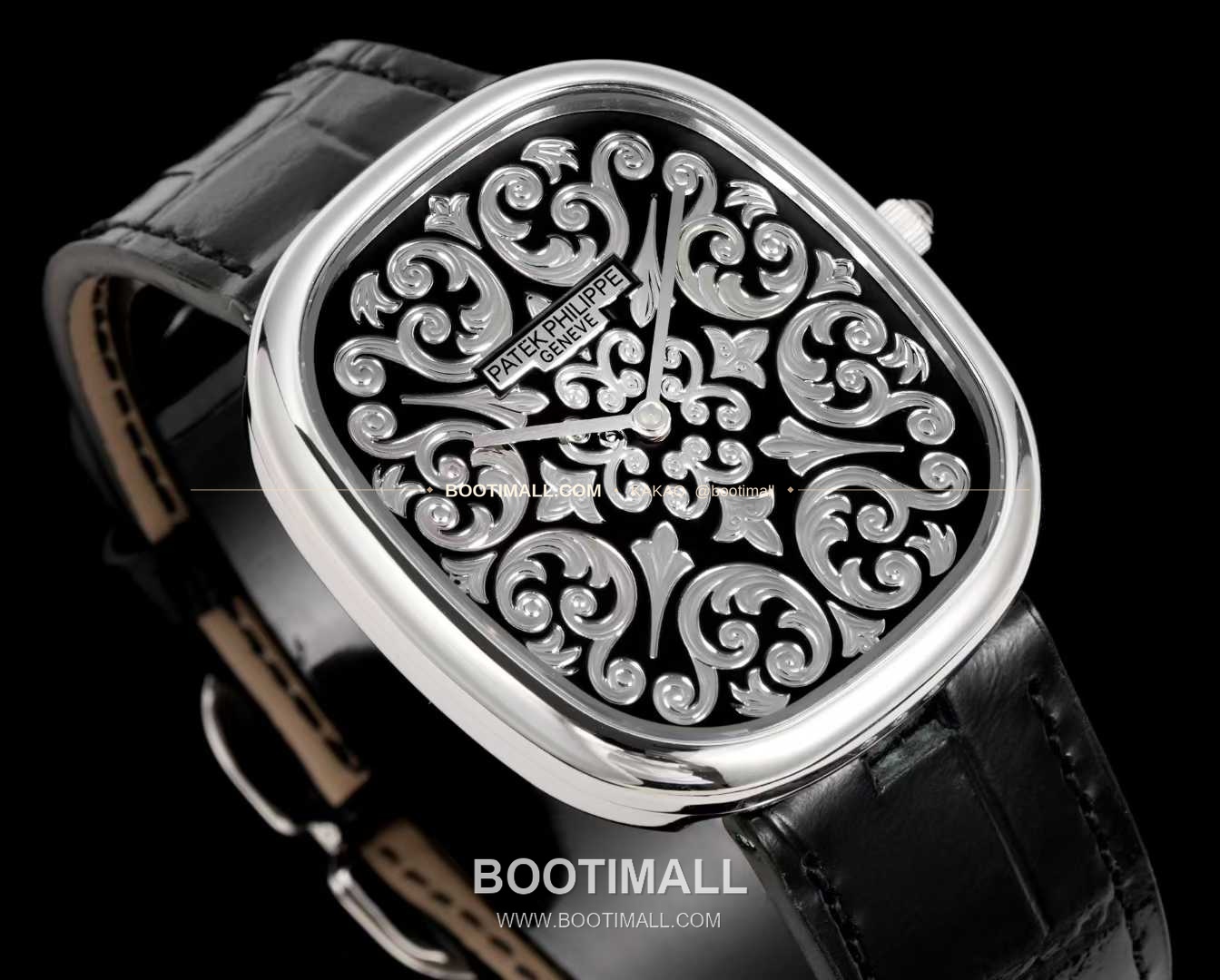 파텍필립 골든 엘립스 화이트골드 블랙에나멜 다이얼 슬림 오토매틱 Patek Philippe Golden Ellipse White Gold Black Enamel Dial Slim Automatic 5738/51G-001 4