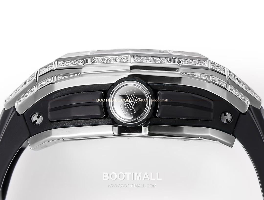 위블로 빅뱅 상블루 III 스켈레톤 기하학 크로노그래프 러버밴드 오토매틱 Hublot Big Bang Sang Bleu III Skeleton Geometric Chronograph Rubber Strap Automatic 42mm 6