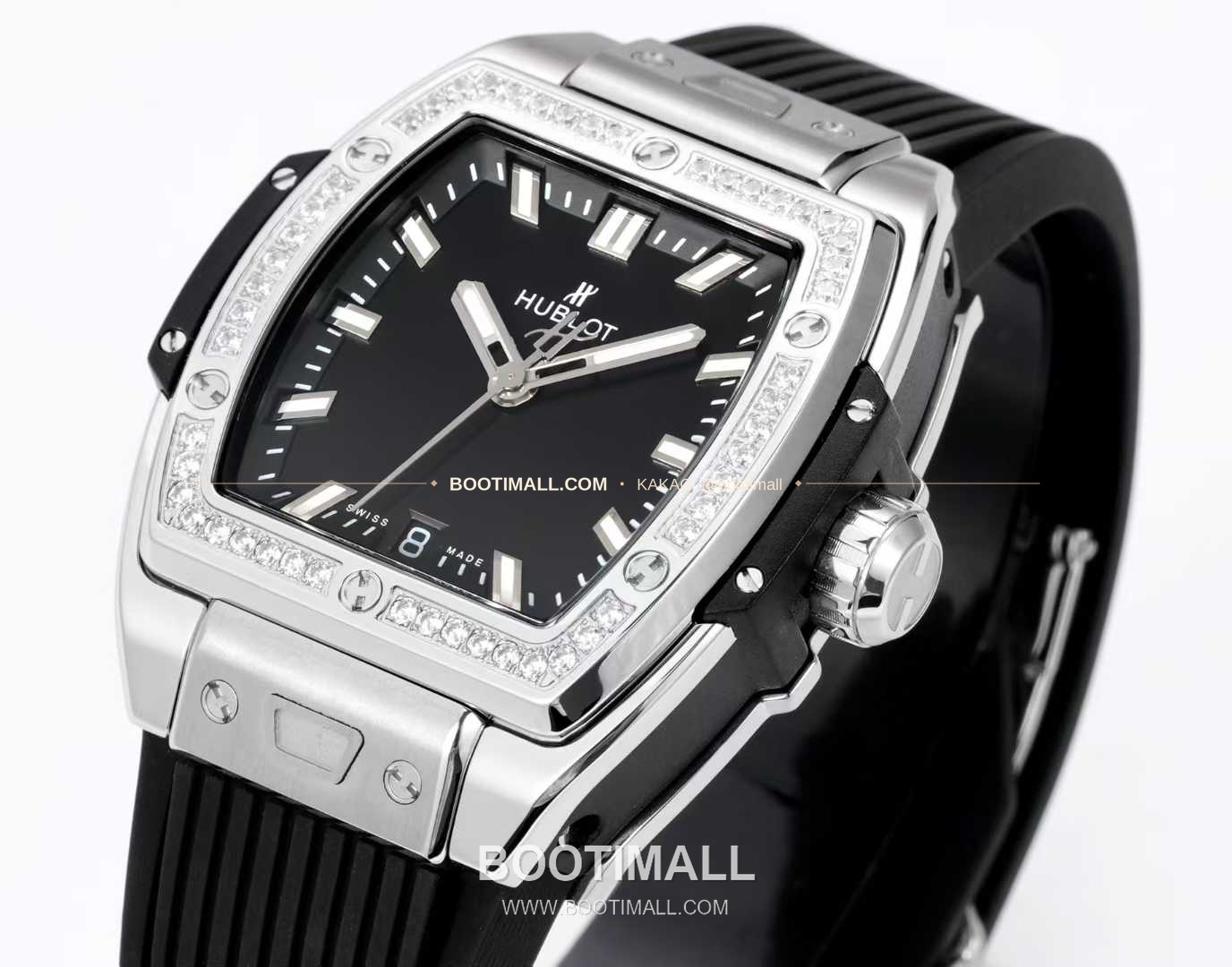 위블로 빅뱅 다이아몬드 스틸 스켈레톤 러버밴드 오토매틱 Hublot Big Bang Diamond Steel Skeleton Rubber Strap Automatic 39mm 3