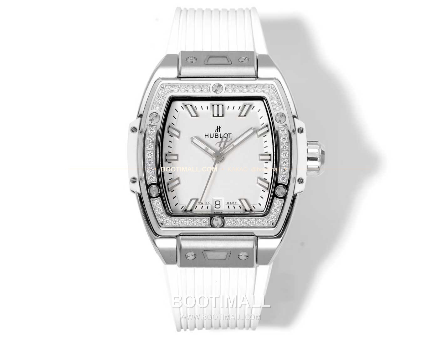 위블로 빅뱅 다이아몬드 스틸 스켈레톤 러버밴드 오토매틱 Hublot Big Bang Diamond Steel Skeleton Rubber Strap Automatic 39mm 1