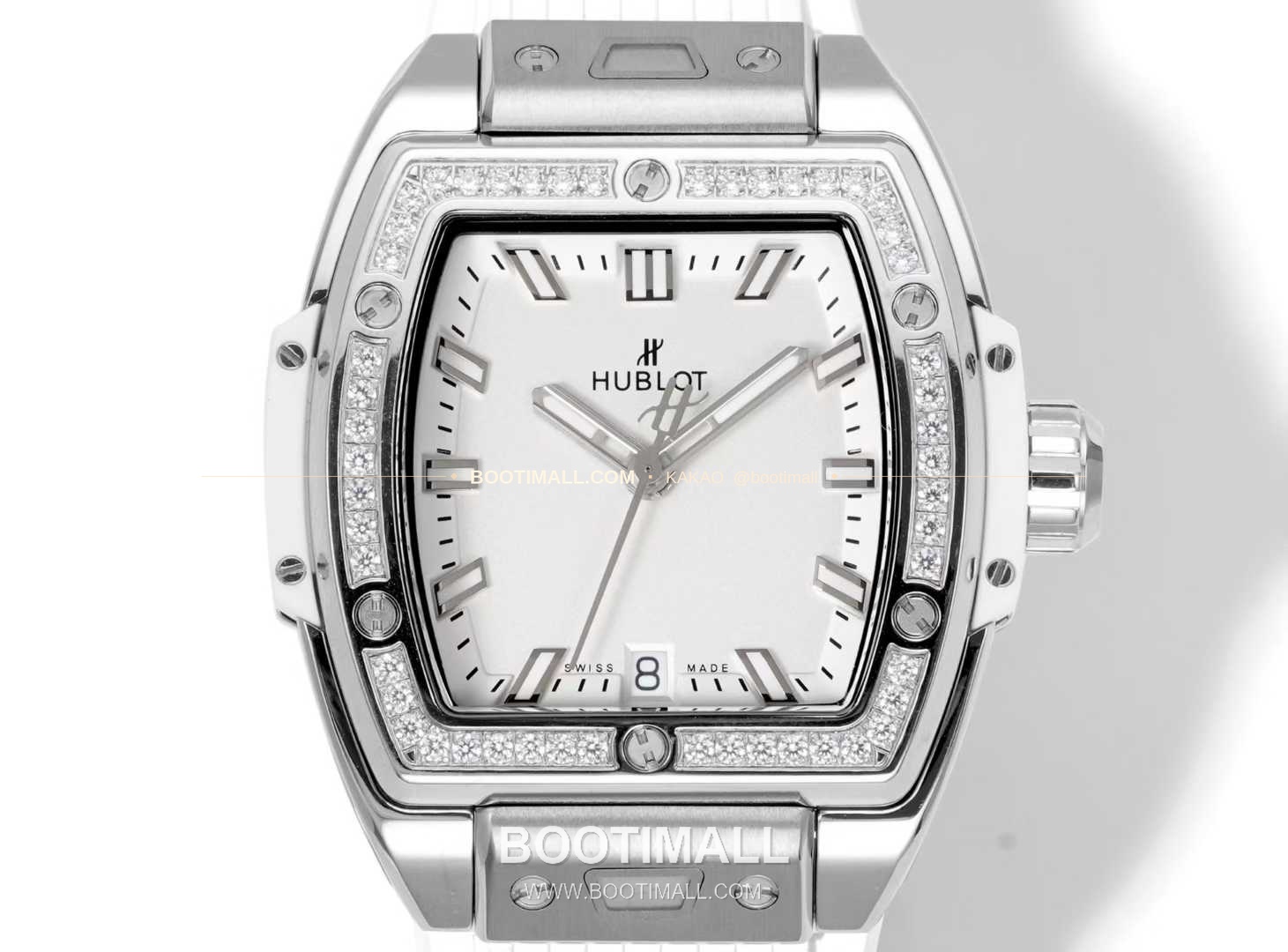 위블로 빅뱅 다이아몬드 스틸 스켈레톤 러버밴드 오토매틱 Hublot Big Bang Diamond Steel Skeleton Rubber Strap Automatic 39mm 2