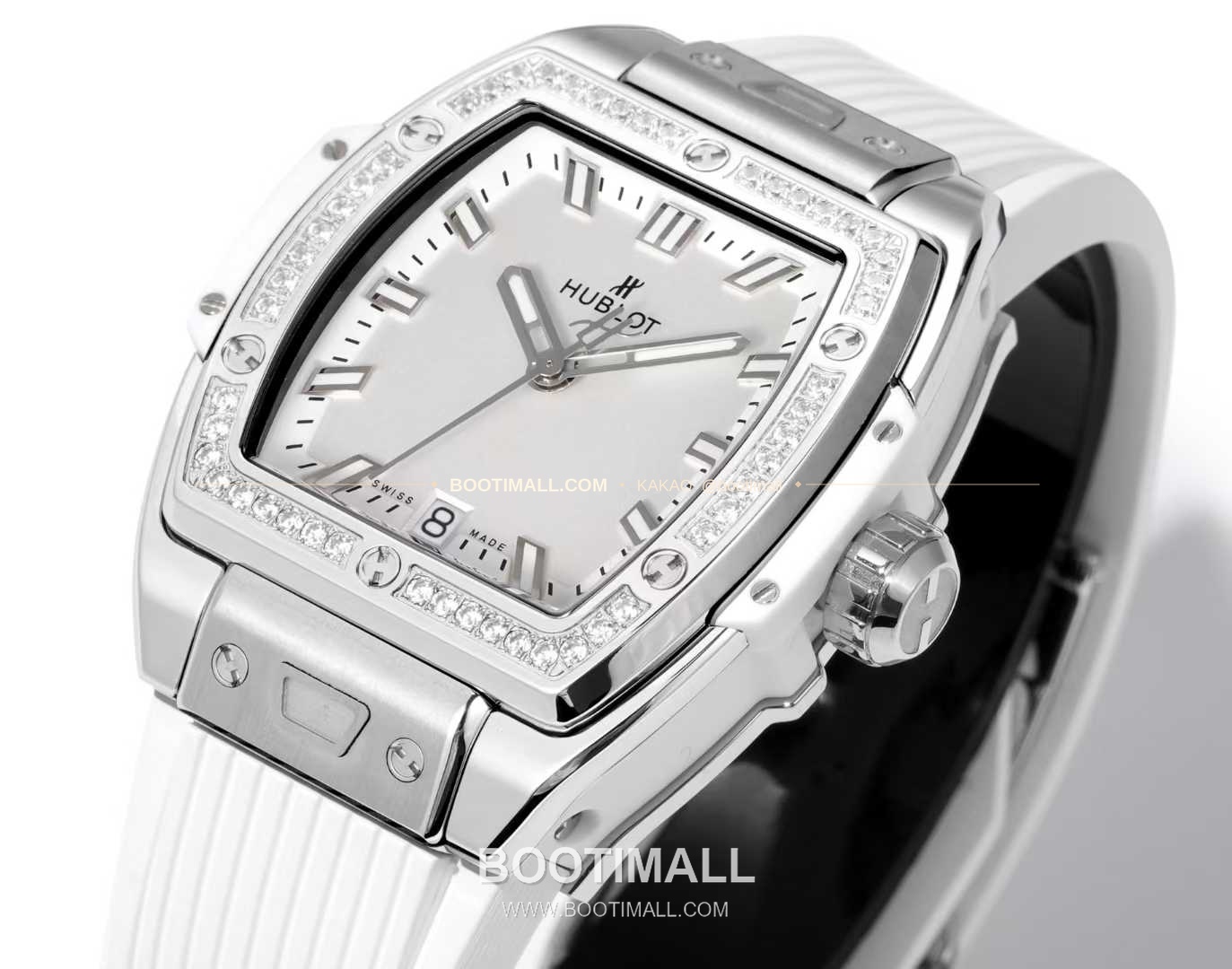 위블로 빅뱅 다이아몬드 스틸 스켈레톤 러버밴드 오토매틱 Hublot Big Bang Diamond Steel Skeleton Rubber Strap Automatic 39mm 3