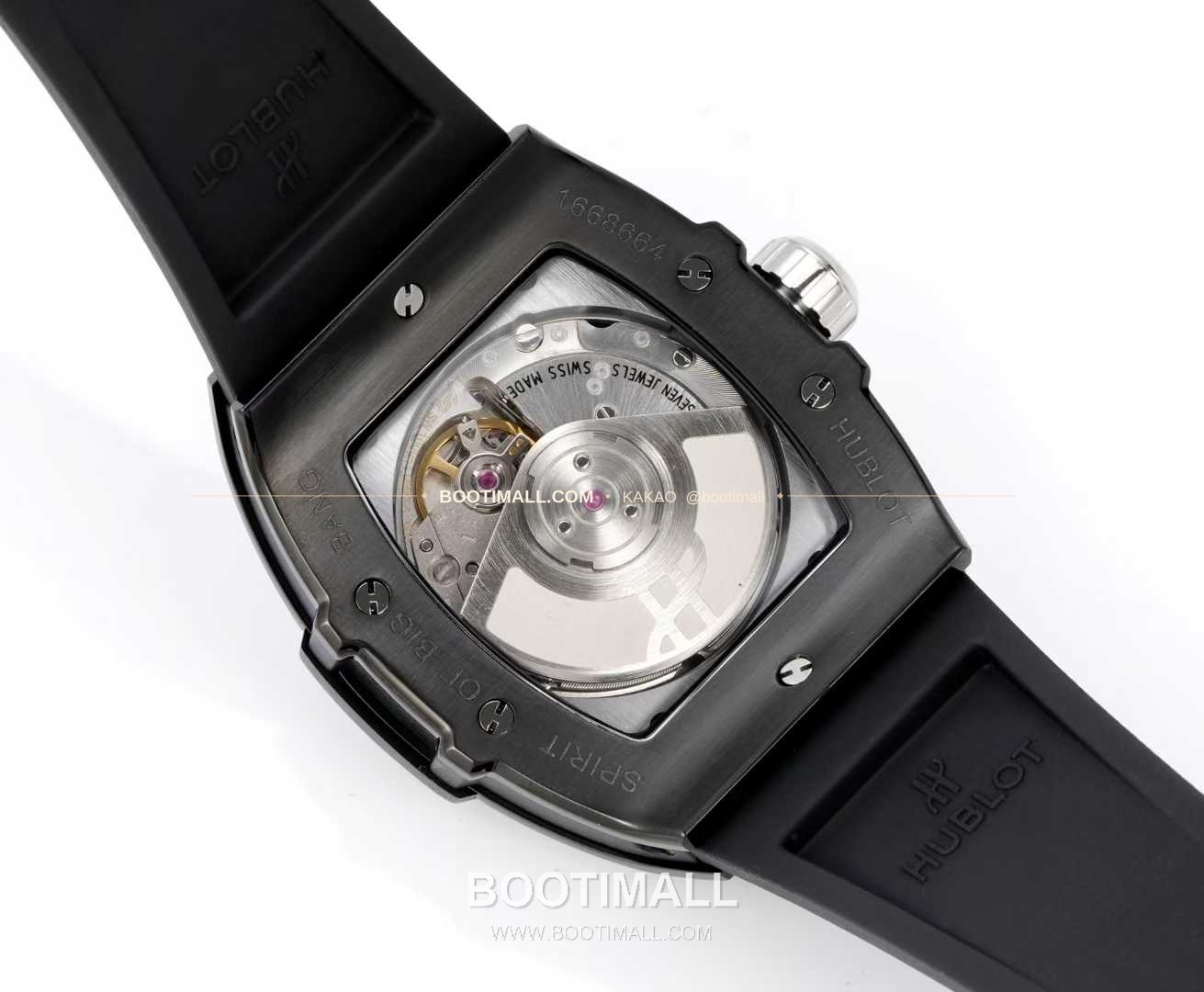 위블로 빅뱅 다이아몬드 스틸 스켈레톤 러버밴드 오토매틱 Hublot Big Bang Diamond Steel Skeleton Rubber Strap Automatic 39mm 8