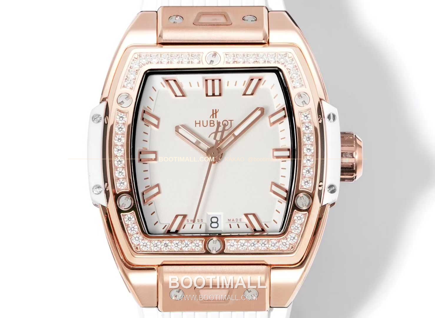 위블로 빅뱅 다이아몬드 스틸 스켈레톤 러버밴드 오토매틱 Hublot Big Bang Diamond Steel Skeleton Rubber Strap Automatic 39mm 2