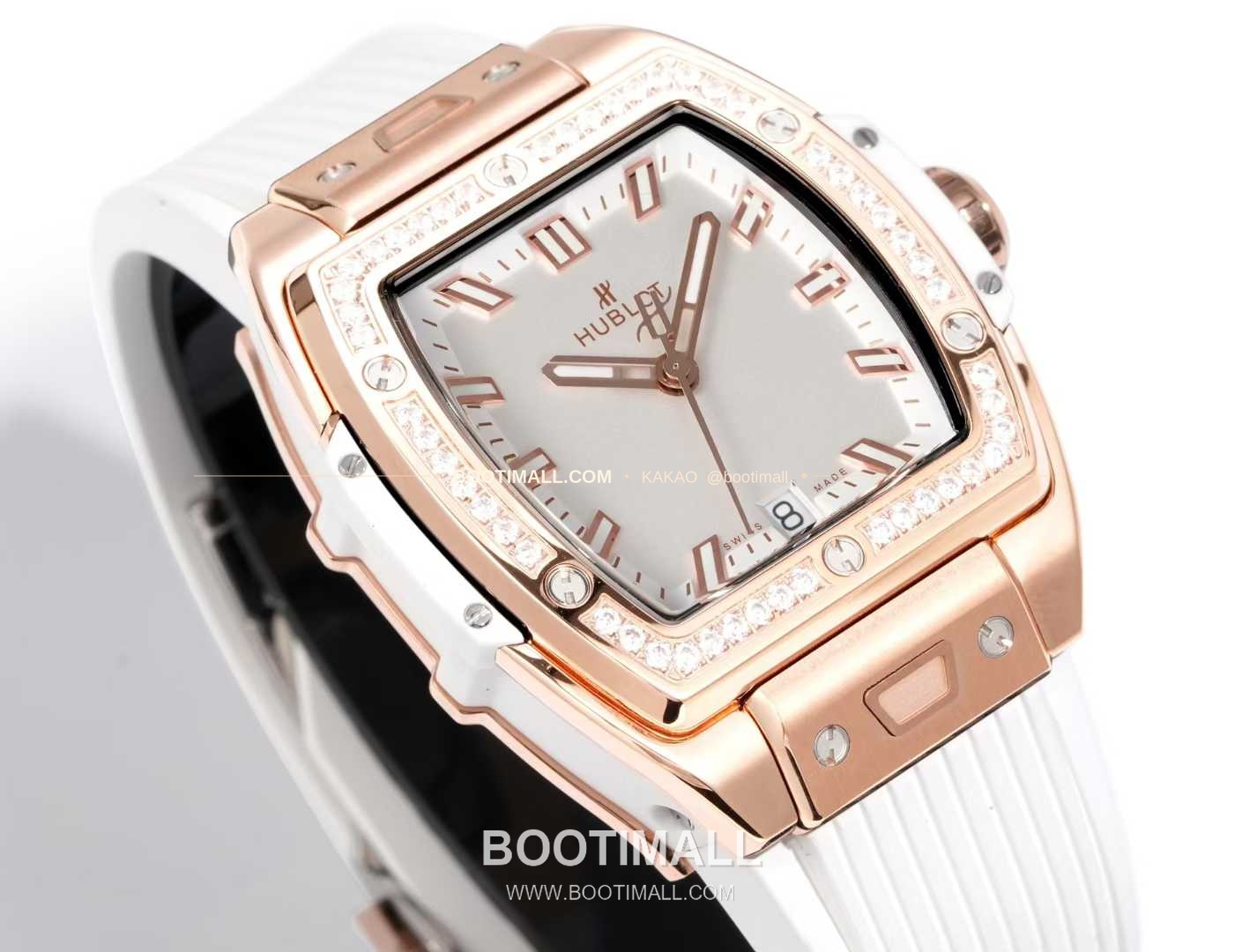 위블로 빅뱅 다이아몬드 스틸 스켈레톤 러버밴드 오토매틱 Hublot Big Bang Diamond Steel Skeleton Rubber Strap Automatic 39mm 4