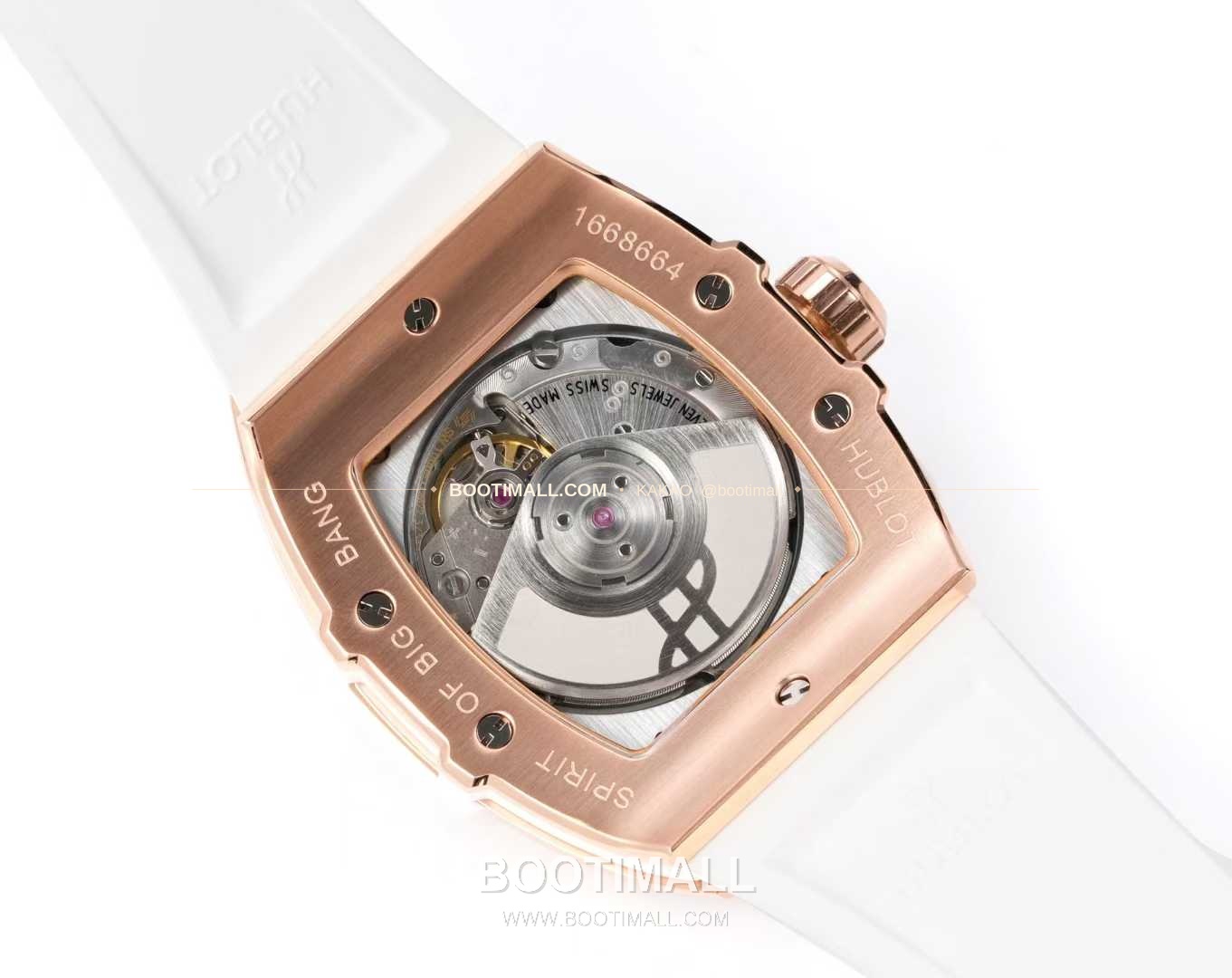 위블로 빅뱅 다이아몬드 스틸 스켈레톤 러버밴드 오토매틱 Hublot Big Bang Diamond Steel Skeleton Rubber Strap Automatic 39mm 8