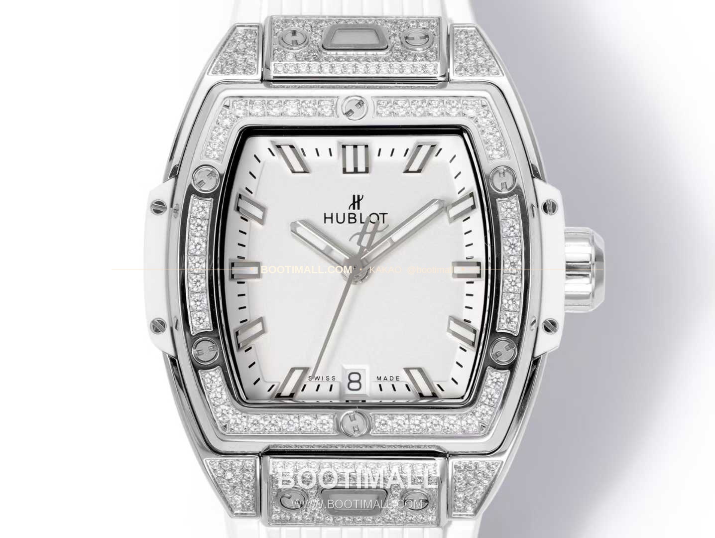 위블로 빅뱅 다이아몬드 스틸 스켈레톤 러버밴드 오토매틱 Hublot Big Bang Diamond Steel Skeleton Rubber Strap Automatic 39mm 2