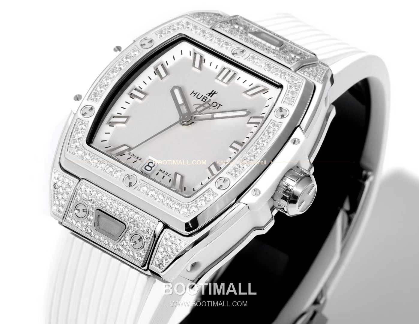 위블로 빅뱅 다이아몬드 스틸 스켈레톤 러버밴드 오토매틱 Hublot Big Bang Diamond Steel Skeleton Rubber Strap Automatic 39mm 3