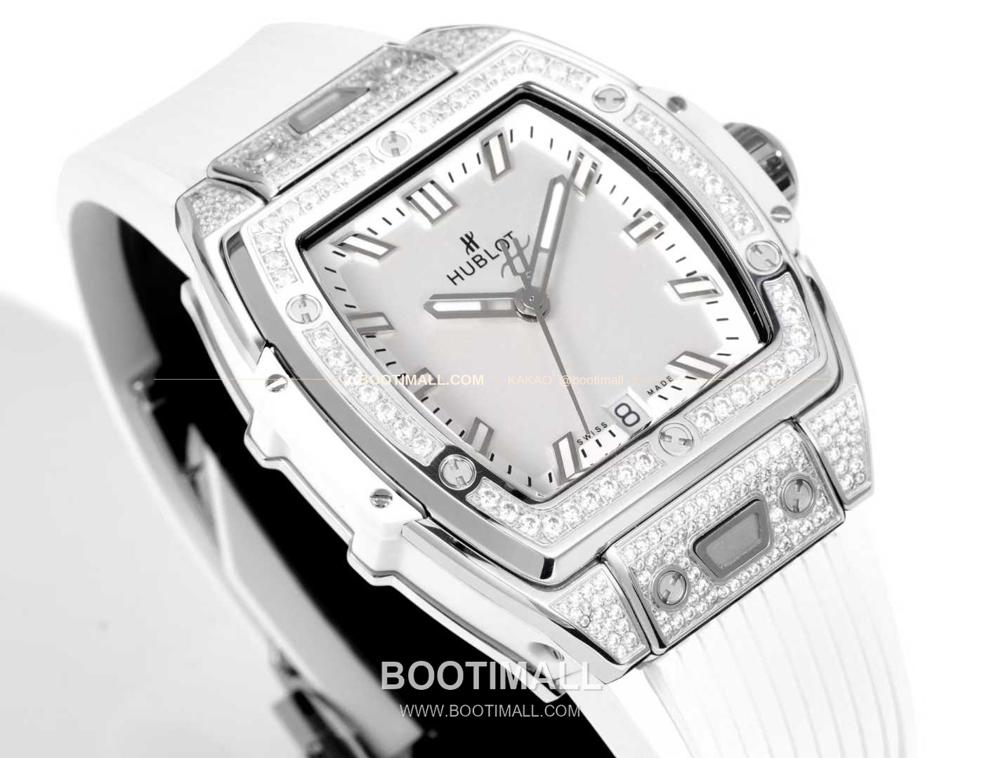 위블로 빅뱅 다이아몬드 스틸 스켈레톤 러버밴드 오토매틱 Hublot Big Bang Diamond Steel Skeleton Rubber Strap Automatic 39mm 4