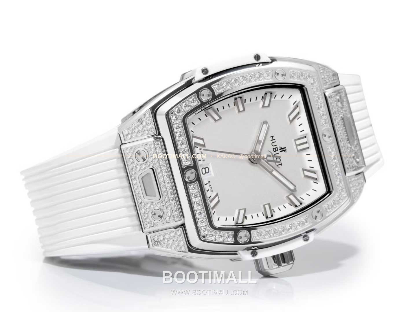 위블로 빅뱅 다이아몬드 스틸 스켈레톤 러버밴드 오토매틱 Hublot Big Bang Diamond Steel Skeleton Rubber Strap Automatic 39mm 5