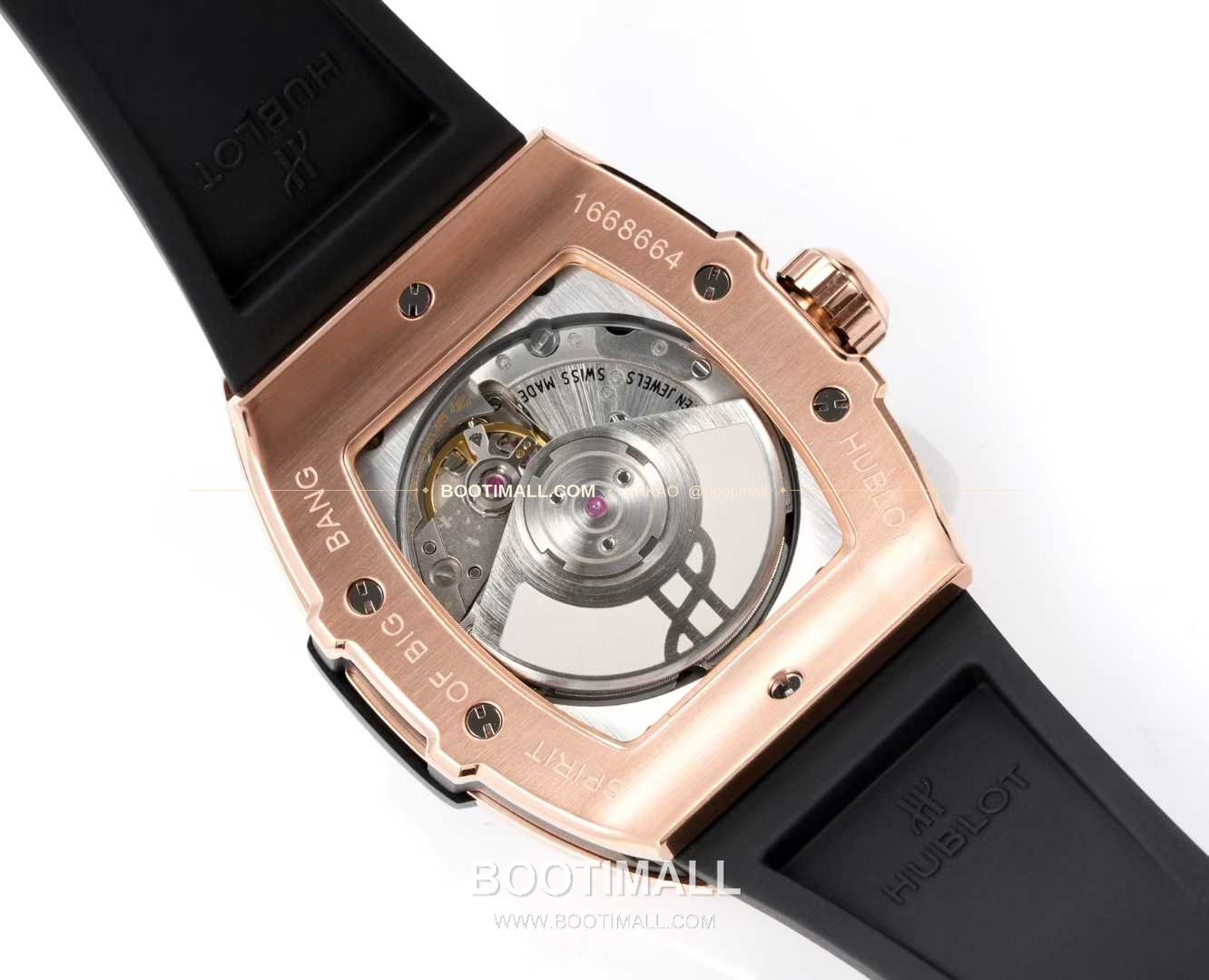 위블로 빅뱅 다이아몬드 스틸 스켈레톤 러버밴드 오토매틱 Hublot Big Bang Diamond Steel Skeleton Rubber Strap Automatic 39mm 8